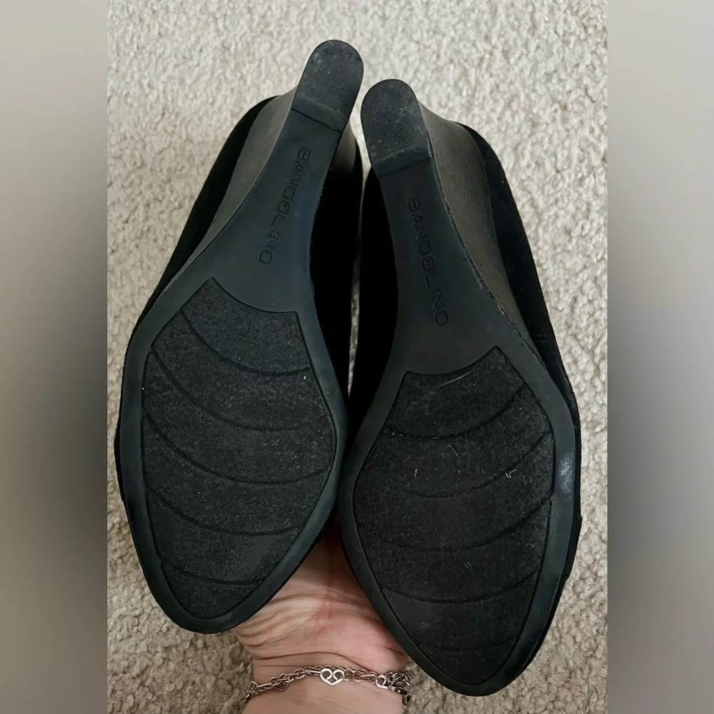 Bandolino Black Women’s Wedge Heels, Size 7